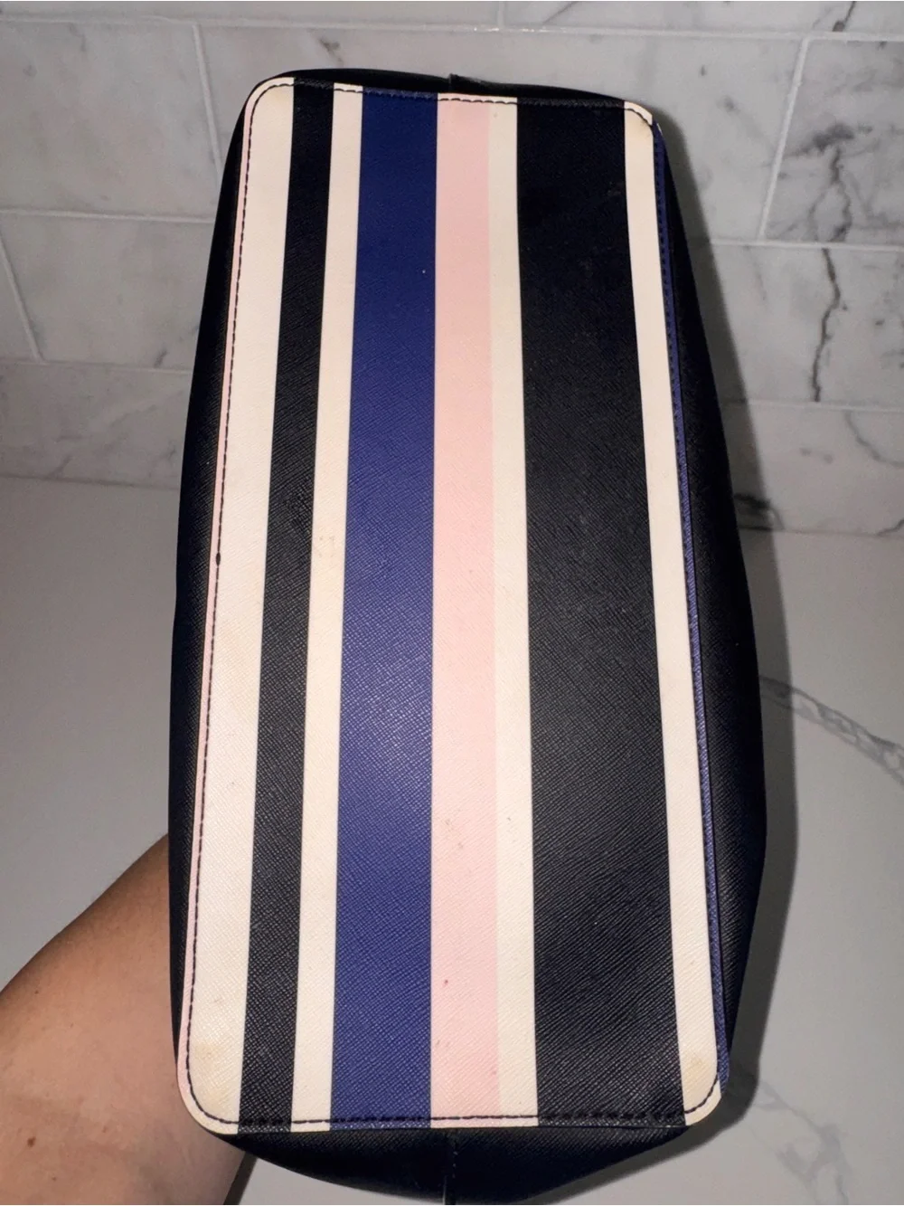 kate spade Navy, Black & Pink Striped Tote